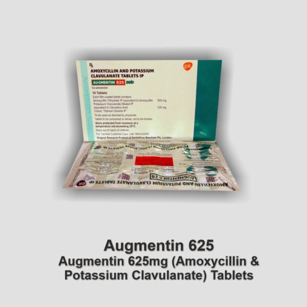 Augmentin 625mg Duo (Amoxycillin & Potassium Clavulanate) Tablets