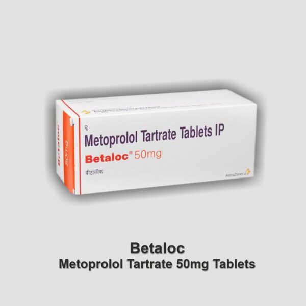 Metoprolol Tartrate 50mg (Betaloc) Tablets